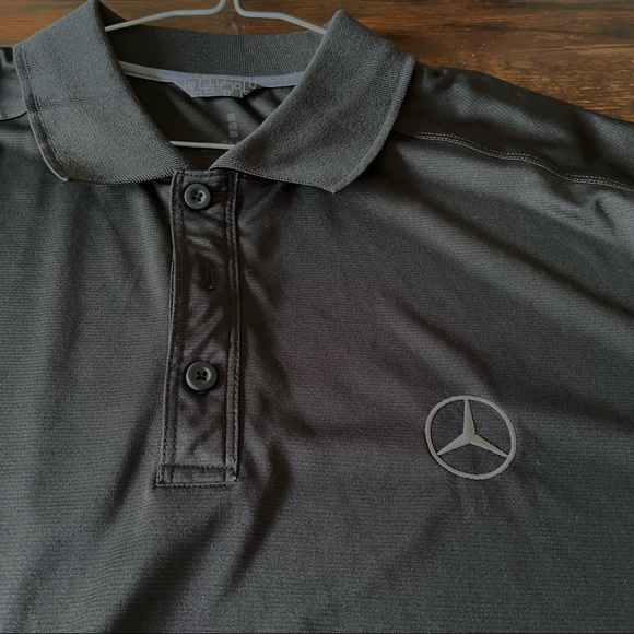 Mercedes Benz Men's Black Short Sleeve Golf Shirt 2XL - Picture 2 of 6